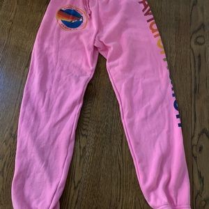Aviator nation pink sweatpants XS